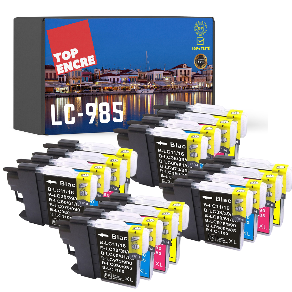 Pack compatible BROTHER LC985 16 cartouches