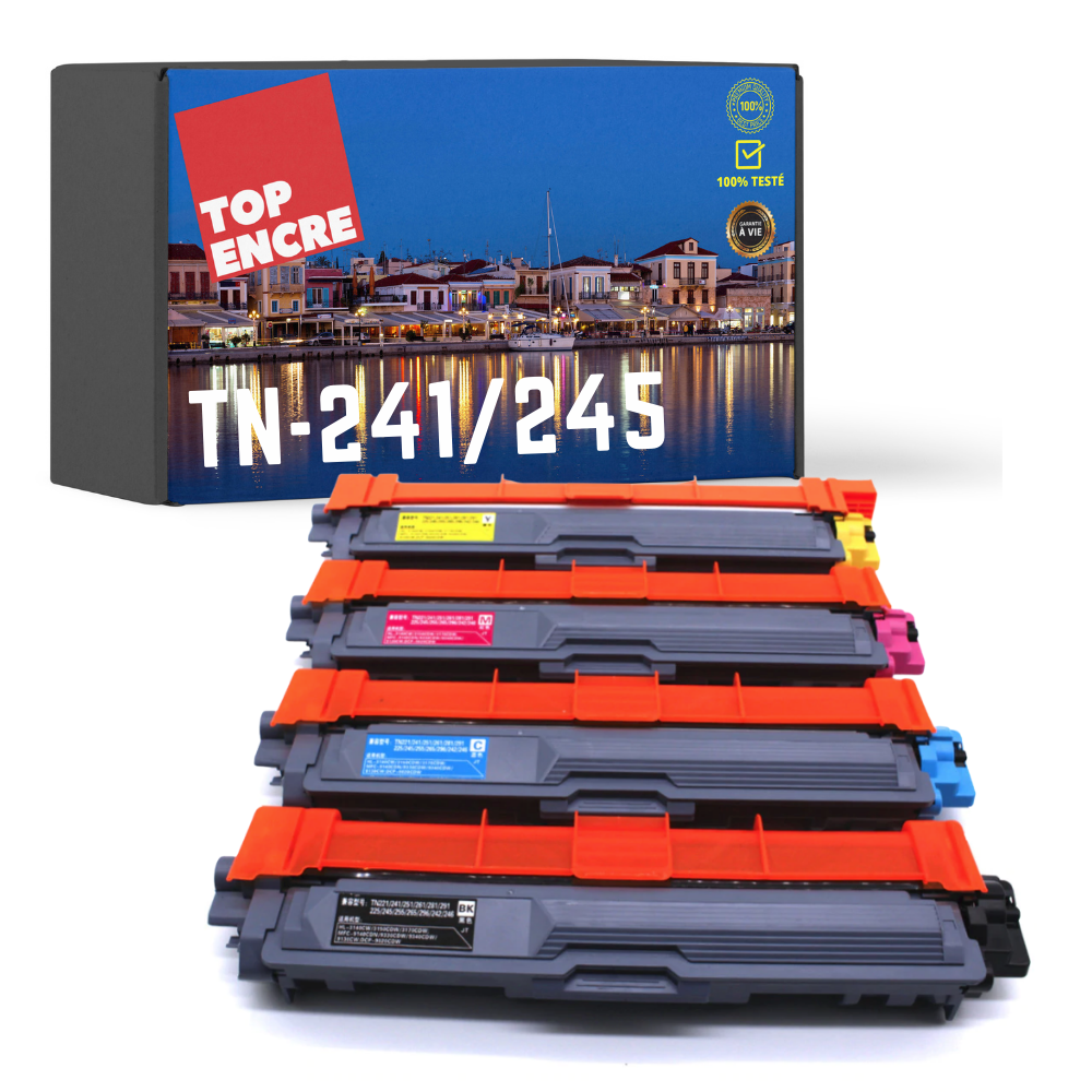 Pack 4 Toners compatible BROTHER TN-241/TN-245XL
