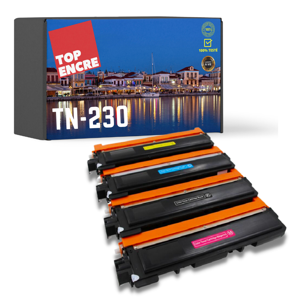 Pack 4 toners compatible BROTHER TN-230 XL