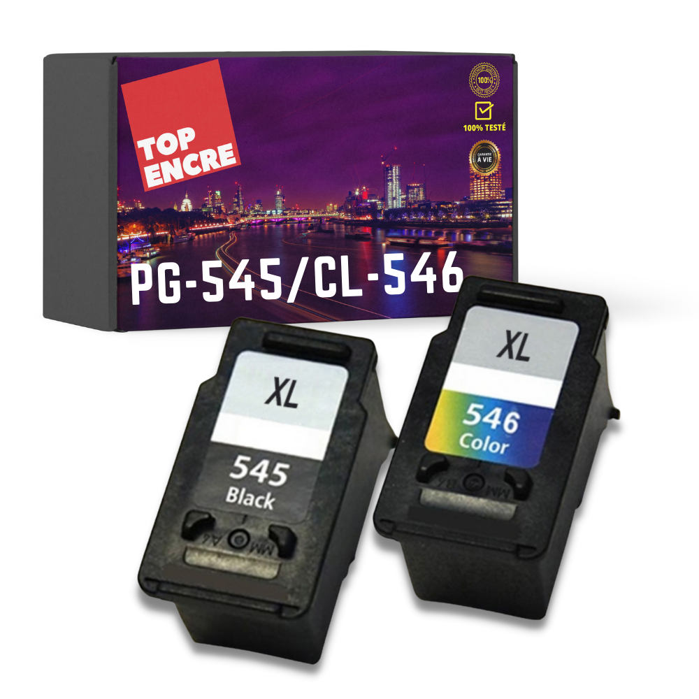 Pack compatible avec CANON PG-545XL/CL-546XL (noir et couleur)