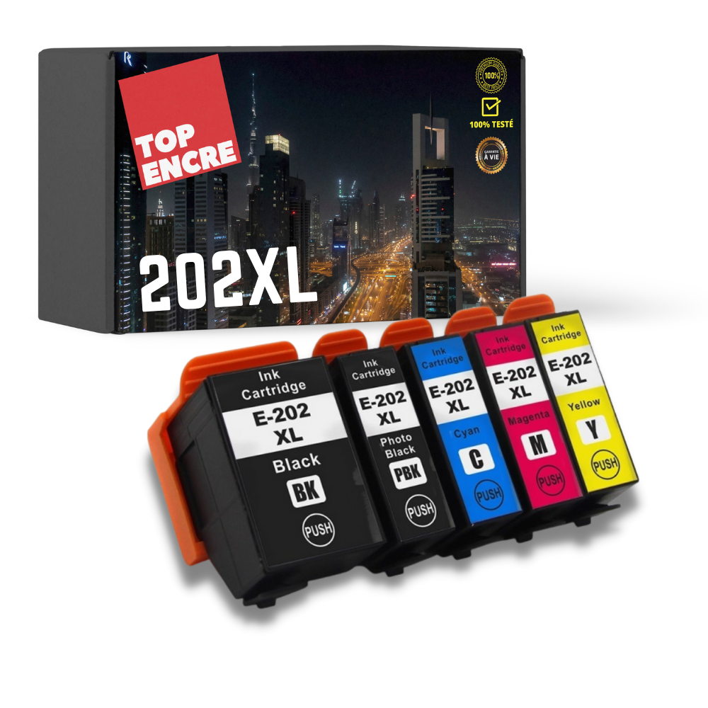Pack  compatible EPSON 202XL 5 cartouches