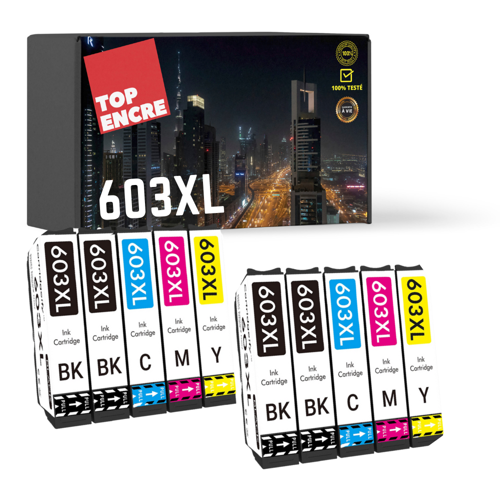 Pack 10 cartouches compatible avec EPSON 603XL