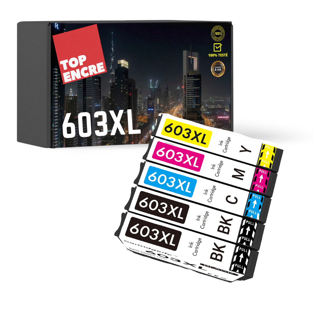 Pack 5 cartouches compatible avec EPSON 603 XL