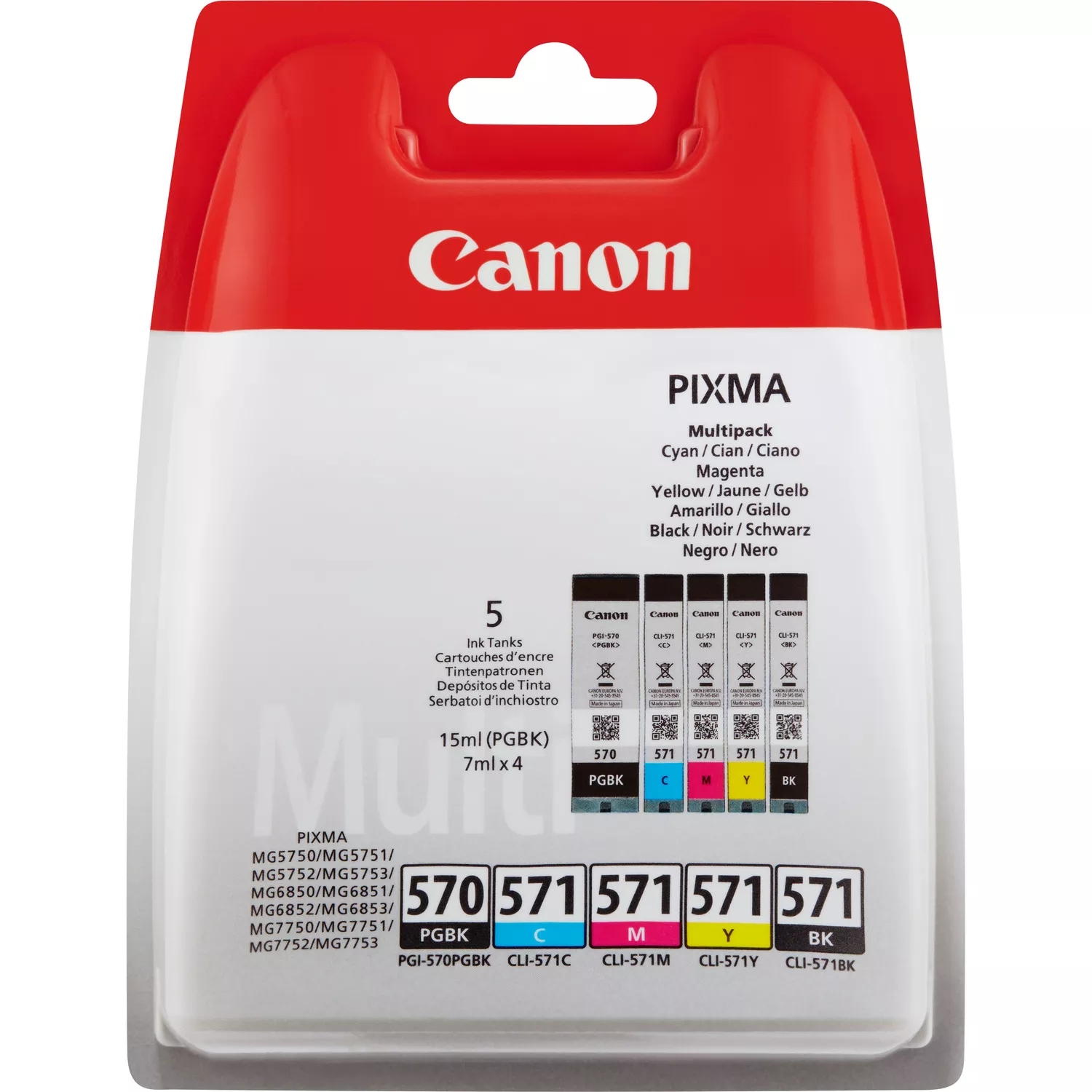 Canon Multipack PGI-570 CLI571 5 cartouches