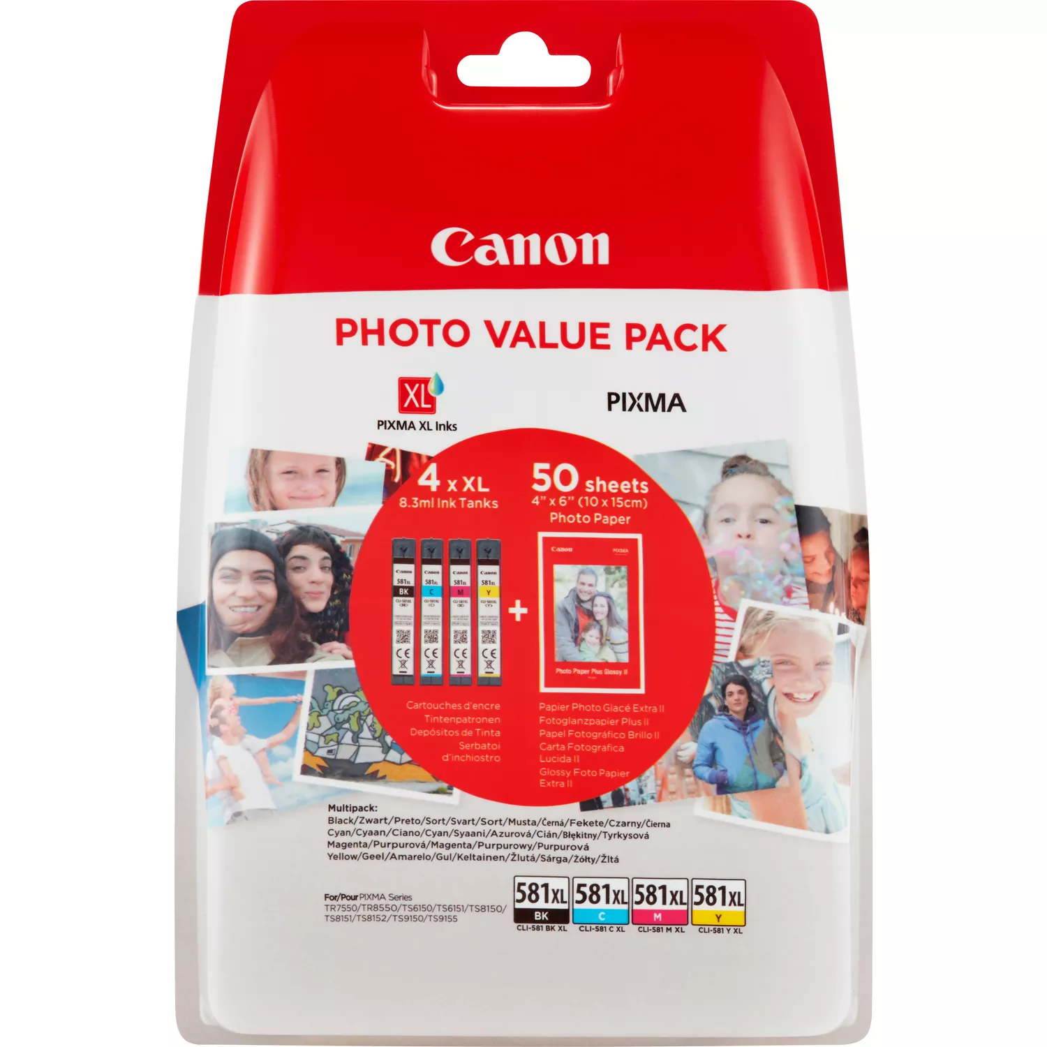 Canon Multipack CLI-581 XL Photo Value Pack (2052C004)