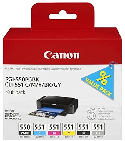 Canon Multipack 6 cartouche PGI550/CLI551