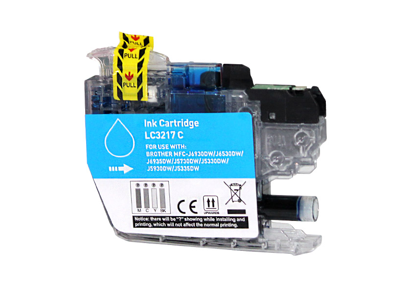 Cartouche compatible avec Brother LC3217 cyan