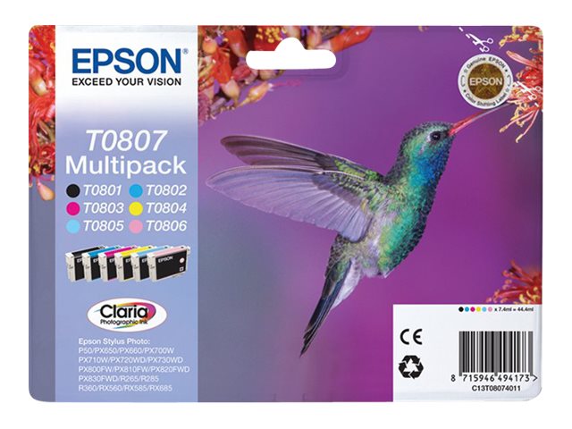 Epson Multipack T0807, 6 cartouches