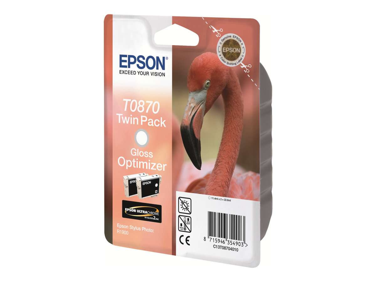 Epson cartouche encre double pack Gloss Opimizer T0870