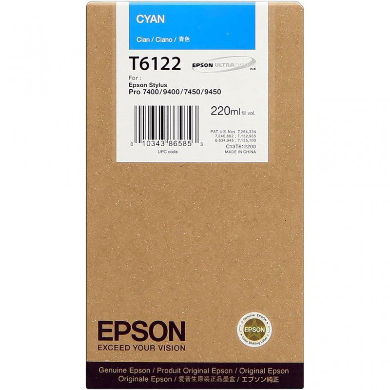 Epson cartouche encre T6122 cyan