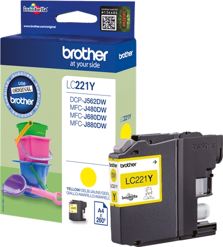 Brother cartouche encre LC-221Y jaune
