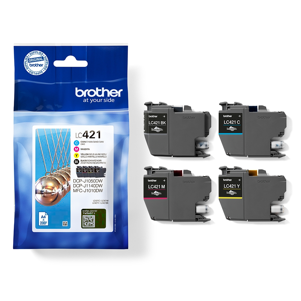 Brother LC-421 (LC421VAL) Multipack Noir / Cyan / Magenta / Jaune