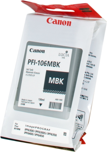 Canon cartouche encre PFI-106MBK (130 ml) noir mat