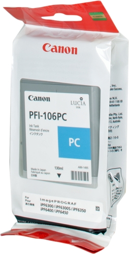 Canon cartouche encre PFI-106LC (130 ml) cyan photo