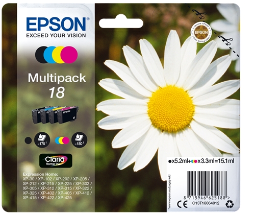 Epson Multipack T18, 4 cartouches
