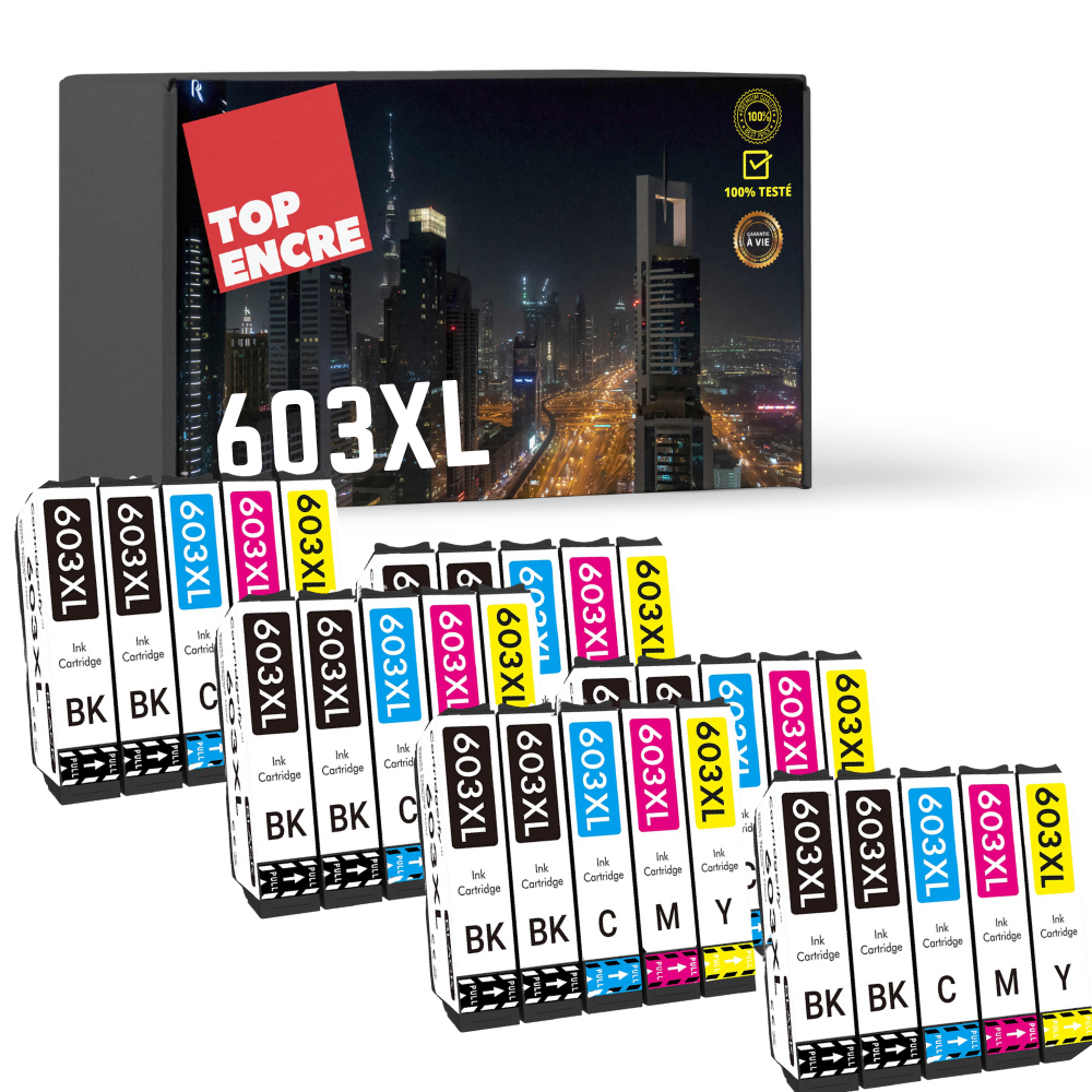 Pack 30 cartouches compatible avec EPSON 603XL