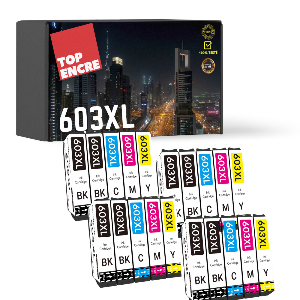 Pack 20 cartouches compatible avec EPSON 603XL