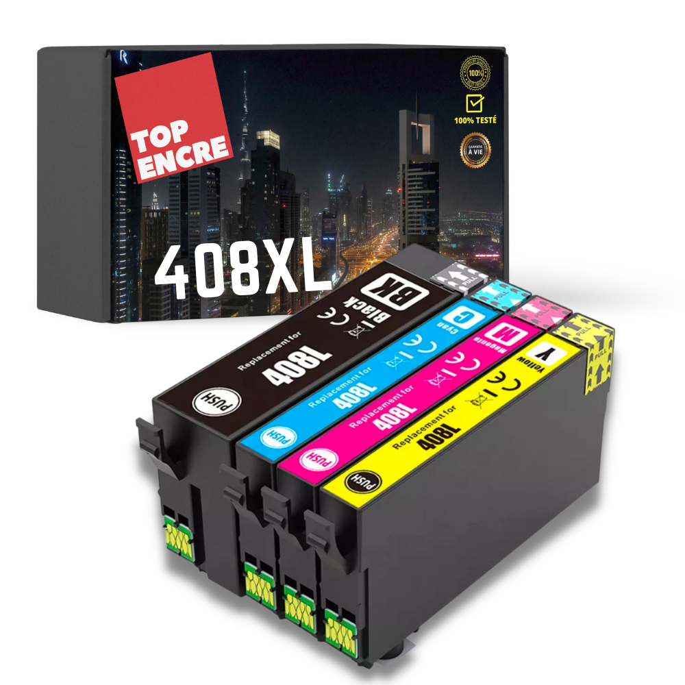Pack compatible avec Epson 408L, 4 cartouches