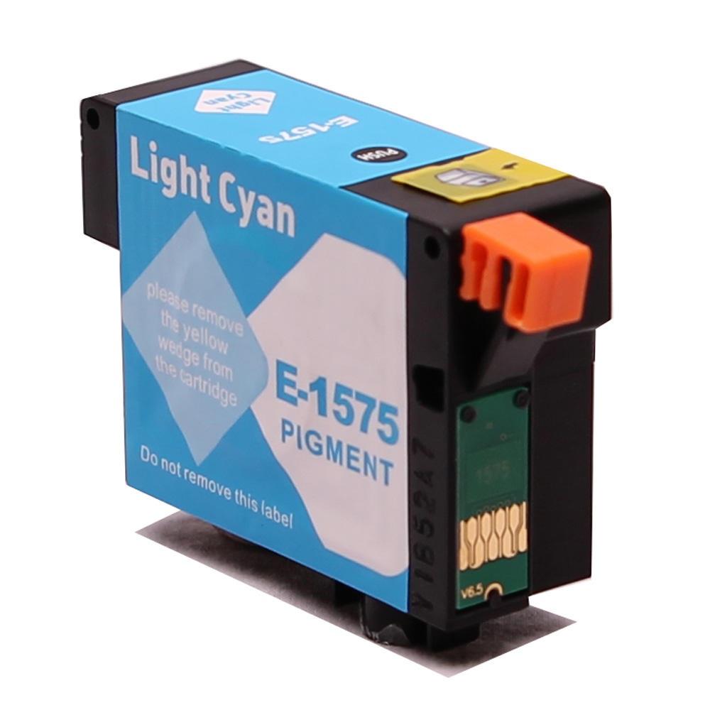 Cartouche compatible Epson T1575 Cyan Light - Remplace C13T15754010