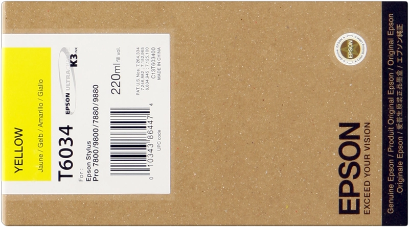 Epson cartouche encre T6034 (C13T603400) jaune