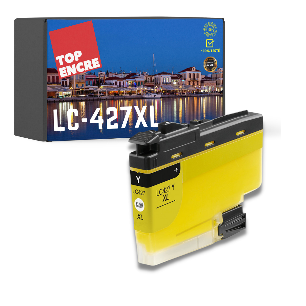 Cartouche compatible BROTHER LC427XLY jaune