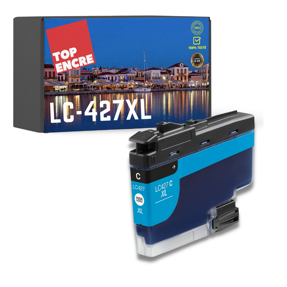 Cartouche compatible BROTHER LC427XLC cyan