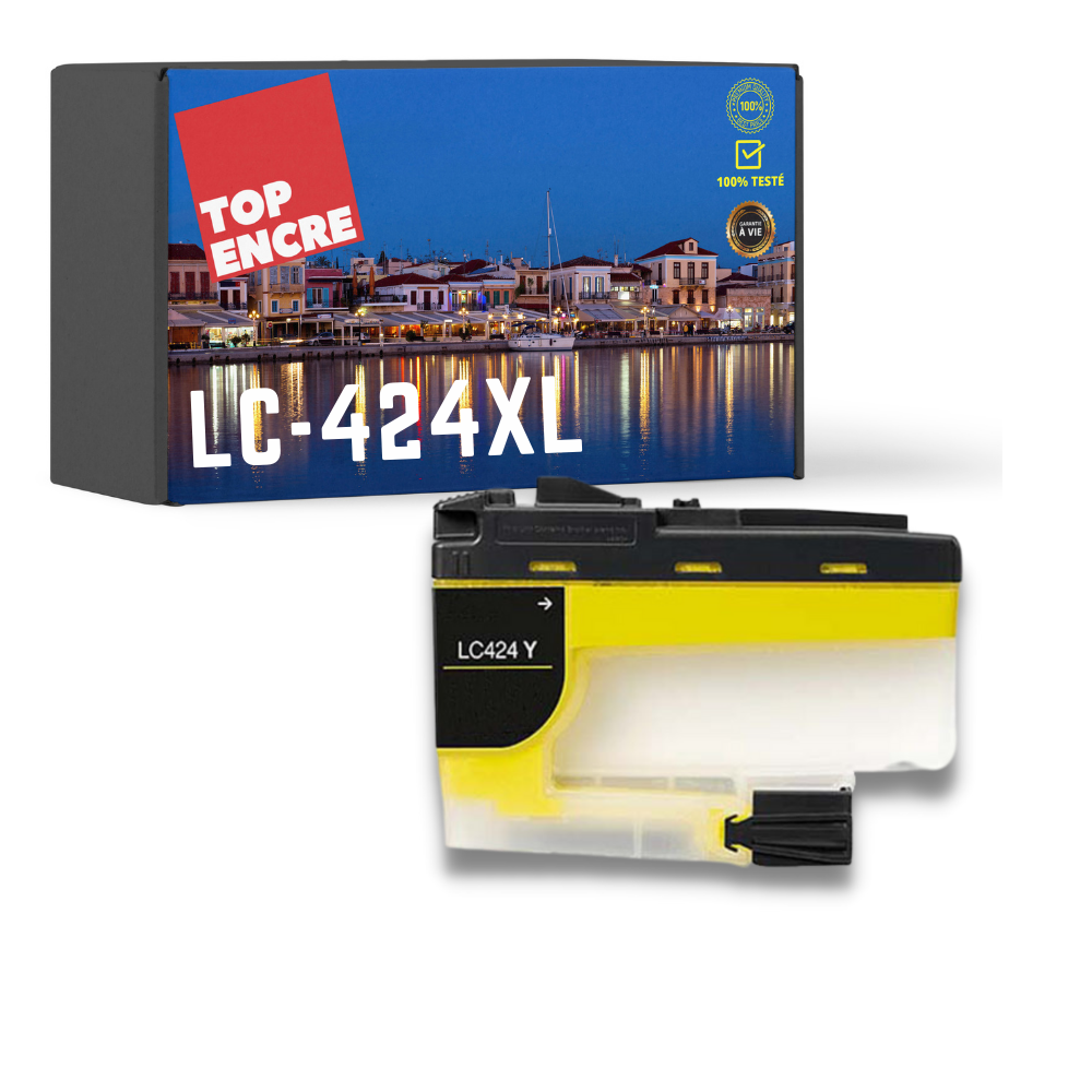 Cartouche compatible BROTHER LC424Y jaune