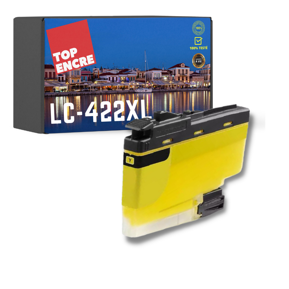 Cartouche compatible BROTHER LC422XLY jaune