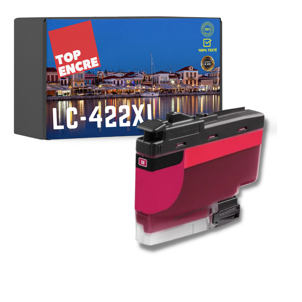 Cartouche compatible BROTHER LC422XLM magenta