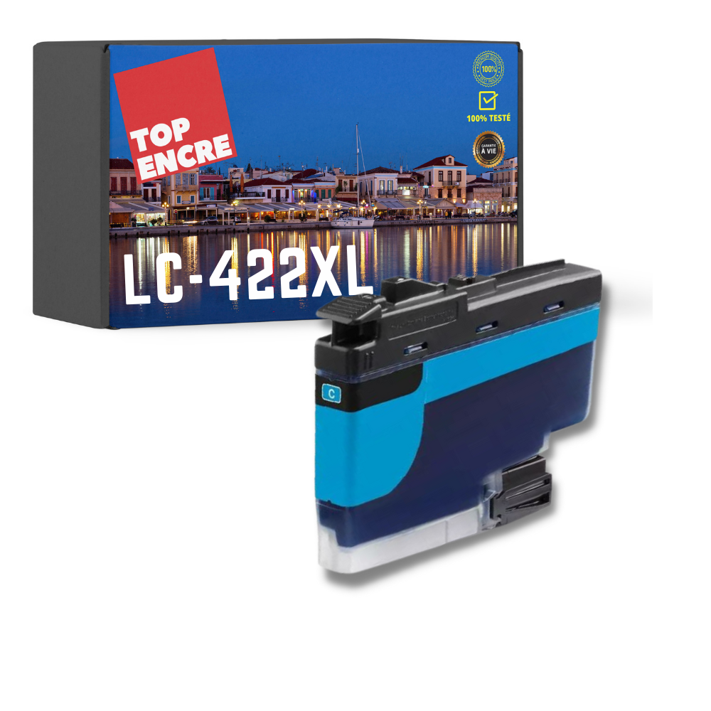Cartouche compatible BROTHER LC422XLC cyan